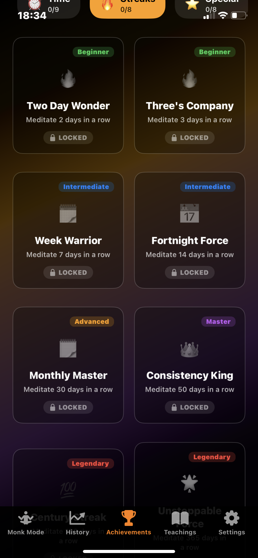 Saffron App Unlock Achievements